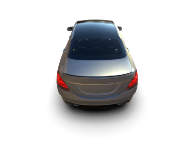 araba beyaz arkaplanda izole edildi. 3d görüntüleme - illüstrasyon