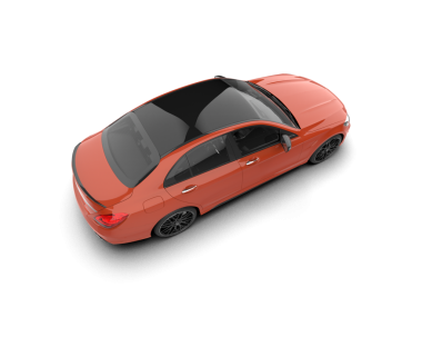 Modern araba arka planda izole edilmiş. 3d oluşturma