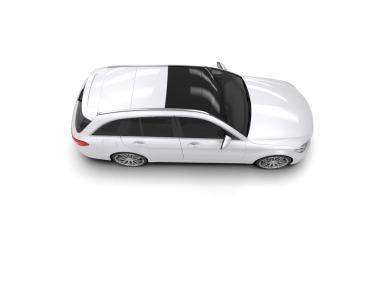 Modern araba beyaz arka planda izole edilmiş. 3d oluşturma