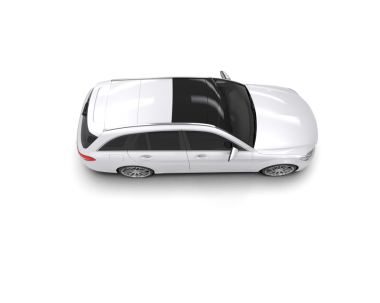 Modern araba beyaz arka planda izole edilmiş. 3d illüstrasyon