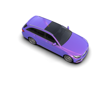 beyaz arka planda modern kompakt araba