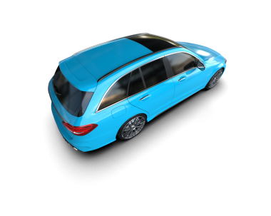 araba beyaz arkaplanda izole edildi