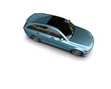 siyah arkaplanda 3D araba oluşturma.