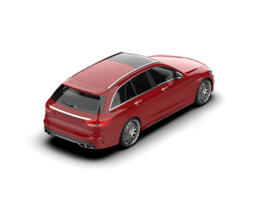 Beyaz arka planda modern lüks bir araba. 3d oluşturma