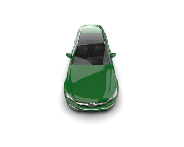 Yeşil araba. 3 boyutlu model
