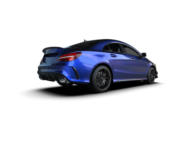 Modern mavi araba. Stüdyo çekimi