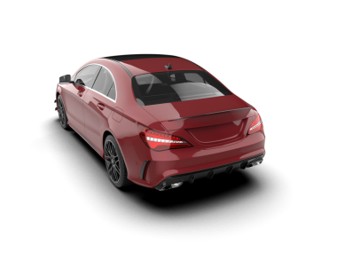 Üç boyutlu araba. Beyaz arka planda bir araba. 3d illüstrasyon