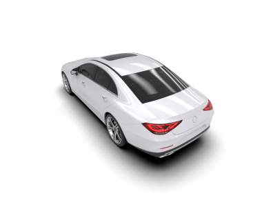 Modern araba beyaz arka planda izole edilmiş. d görüntüleme - illüstrasyon