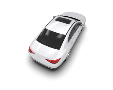 Modern araba beyaz arka planda izole edilmiş. 3d illüstrasyon.