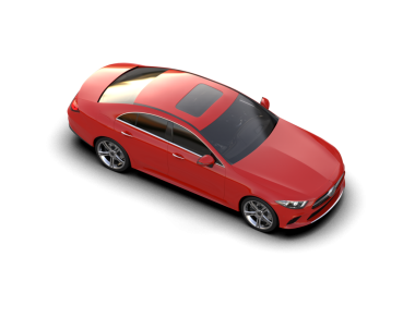 Kırmızı araba. 3d illüstrasyon