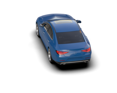 Boş mesajlı üç boyutlu bir araba. 3d oluşturma