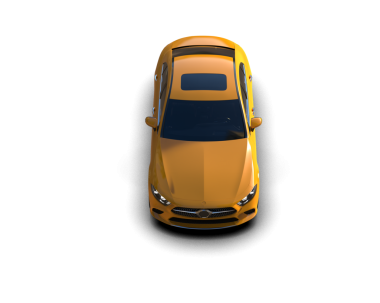 modern sarı araba siyah üzerine izole