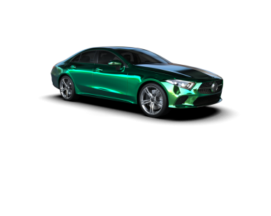 Yeşil arka planda yeşil spor bir sedan araba. 3d illüstrasyon