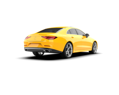 Sarı modern lüks araba. 3 Boyutlu Hazırlama