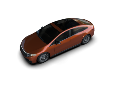 Kırmızı modern araba. 3d oluşturma