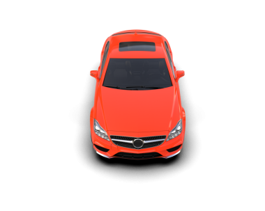 kırmızı modern araba beyaz üzerine izole edilmiş.