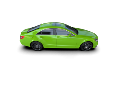 modern yeşil araba izole