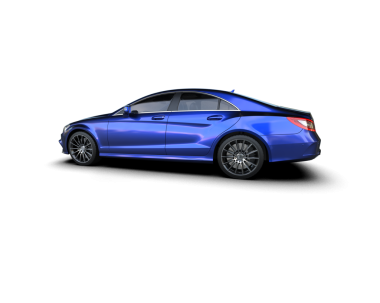 Arka planda mavi bir araba. kırpma yolu olan araba