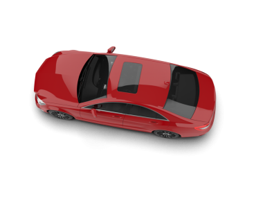 kırmızı modern araba beyaz arka planda izole edilmiş.