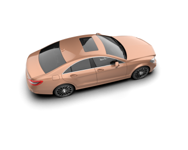Modern bir arabanın 3 boyutlu görüntüsü.