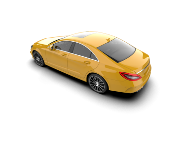 Araç beyaz, 3 boyutlu görüntüleme,