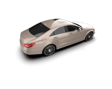 Beyaz arka planda izole edilmiş modern lüks araba. 3d oluşturma.