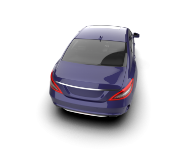 modern araba gölgeyle izole edilmiş