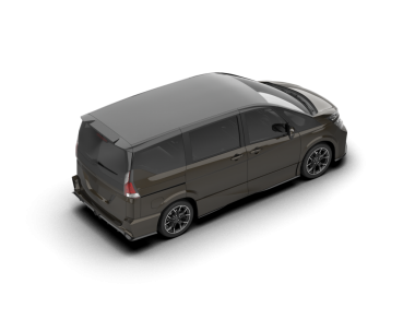 Stüdyo ortamında beyaz üzerine izole edilmiş 3 boyutlu bir araba.