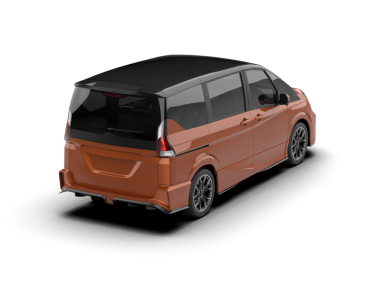 Beyaz arka planda bir araba. 3d oluşturma.