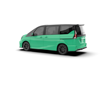 yeşil araba beyaz arkaplanda izole edildi