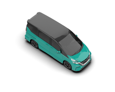 Beyaz arkaplandaki araba