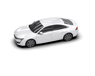 Beyaz arka planda beyaz bir araba. 3d oluşturma