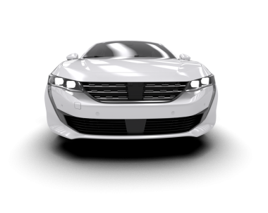 Modern araba beyaz arka planda izole edilmiş. 3d illüstrasyon