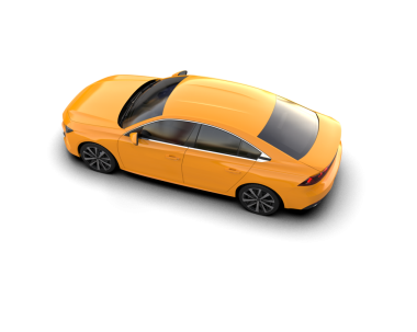 araba beyaz arkaplanda izole edildi