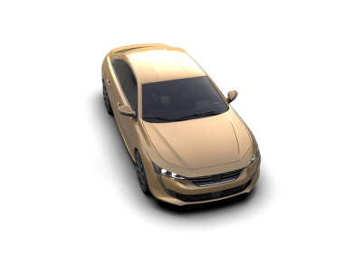 Stüdyo ortamında markasız bir SUV 'un 3 boyutlu çizimi