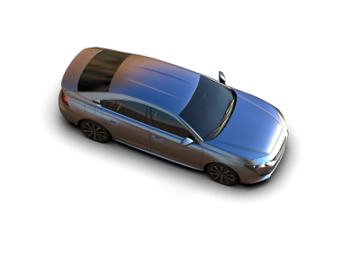 Siyah arka planda modern bir araba. 3d oluşturma.