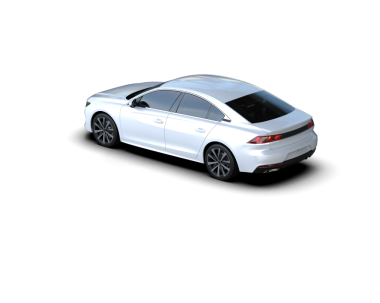 Beyaz modern araba siyah bir arabada izole edilmiş.