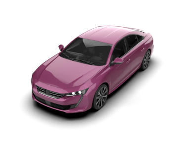 Pembe araba beyaz arka planda izole edilmiş. 3d oluşturma