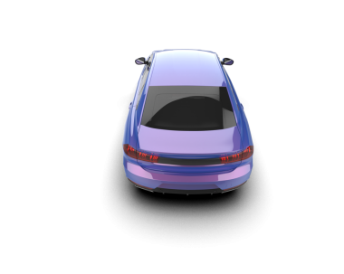 Aracın 3 boyutlu görüntüsü beyaz arkaplanda izole edildi.