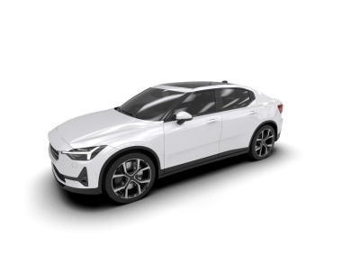 Araba beyaz arka planda izole edilmiş. 3d görüntüleme - yan görünüm