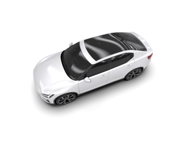 beyaz arkaplanda modern araba