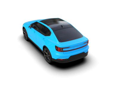 mavi spor araba 3 boyutlu görüntüleme