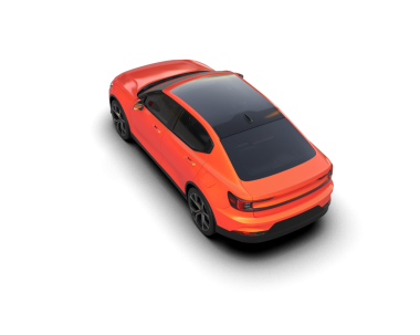 Kırmızı araba siyah arka planda izole edilmiş..