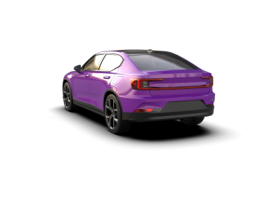 Modern araba arka planda izole edilmiş. 3D görüntüleme - illüstrasyon