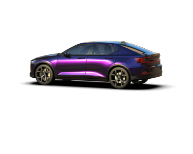 mor renkli, koyu renkli modern bir araba. 3d illüstrasyon