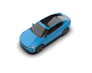 Stüdyoda gölgeli beyaz arka planda üç boyutlu mavi araba görüntüsü. markanız için tasarım.