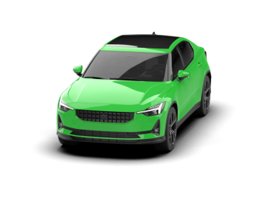 beyaz arkaplanda gerçekçi bir araba