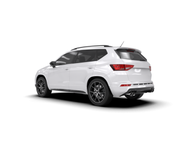 Beyaz renkli modern SUV beyaz arka planda izole edilmiş. 3D görüntüleme - illüstrasyon