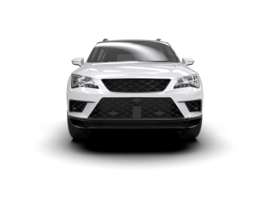 modern araba beyaz arkaplanda izole edildi