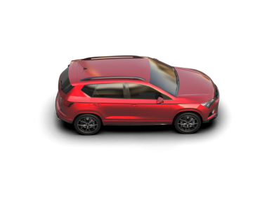 Kırmızı cip beyazda izole edildi. 3d oluşturma